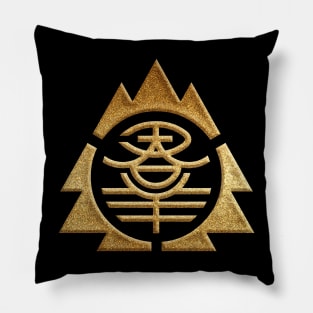 Gunma Prefecture Symbol in Gold Faux Pillow