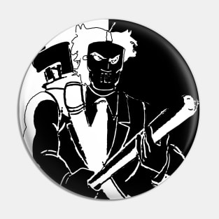 Casey Jones B&W Pin