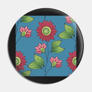 Spring Pattern with Floral Motifs Pin