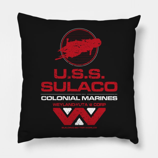 USS SULACO COLONIAL MARINES Pillow by digitalage