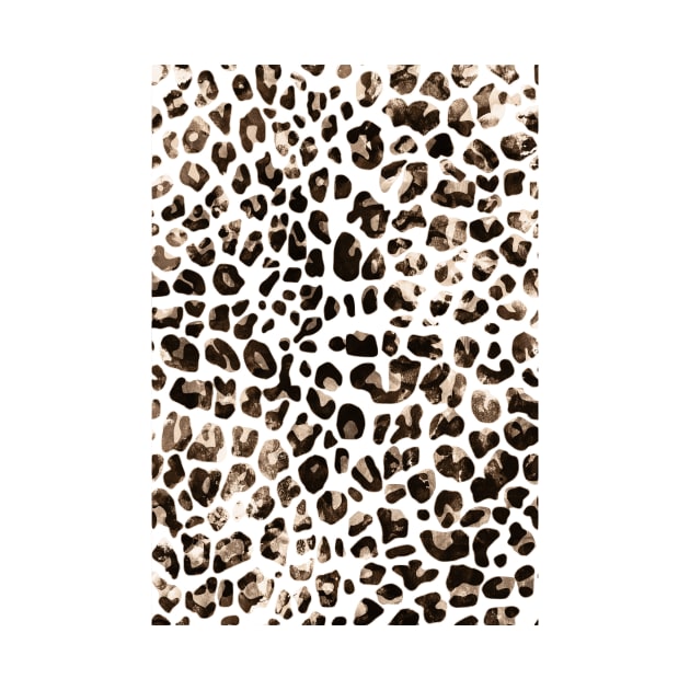 Brown textured leopard print by Flow Patterns