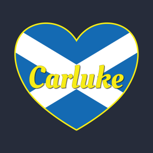 Carluke Scotland UK Scotland Flag Heart T-Shirt
