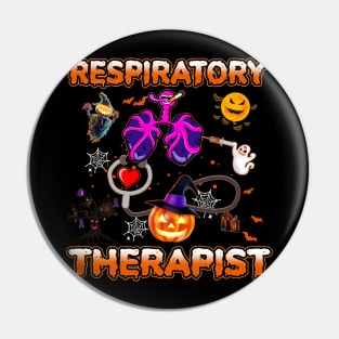 Respiratory Therapist Halloween Zombie Costume Scary Pumpkin Pin