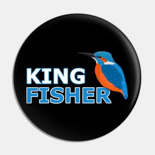 jz.birds Kingfisher BIrd Watching Birding Design Pin