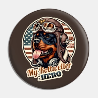 Pilot Rottweiler Pin