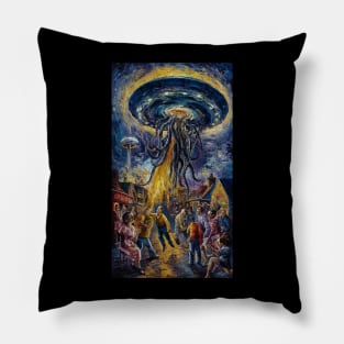 Post Impressionism Alien Abduction Pillow