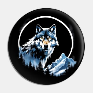 Wolf Art Nature Lover Fantasy Pin