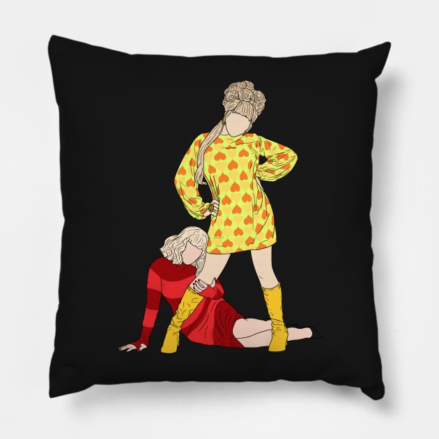 Trixie Mattel and Katya Zamoldchikova Pillow by doctorbihcraft