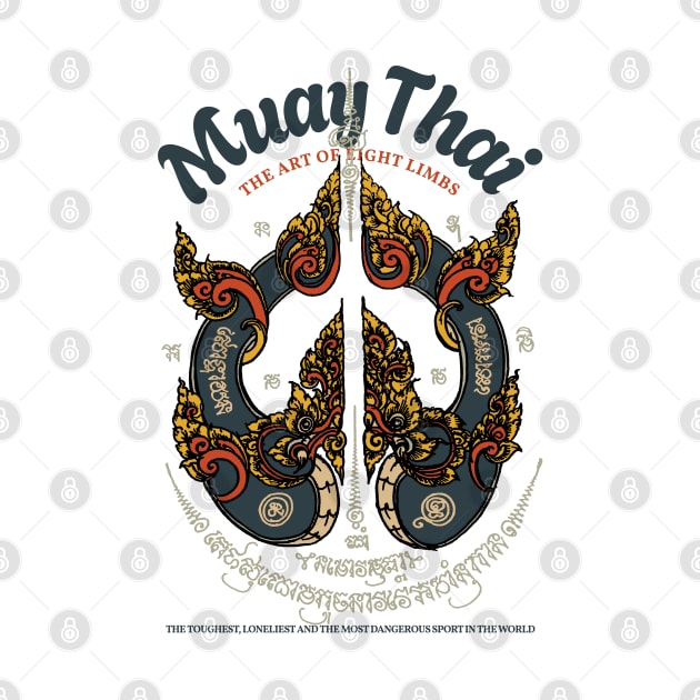 Muay Thai Tattoo Serpents The Art of Eight Limbs by KewaleeTee