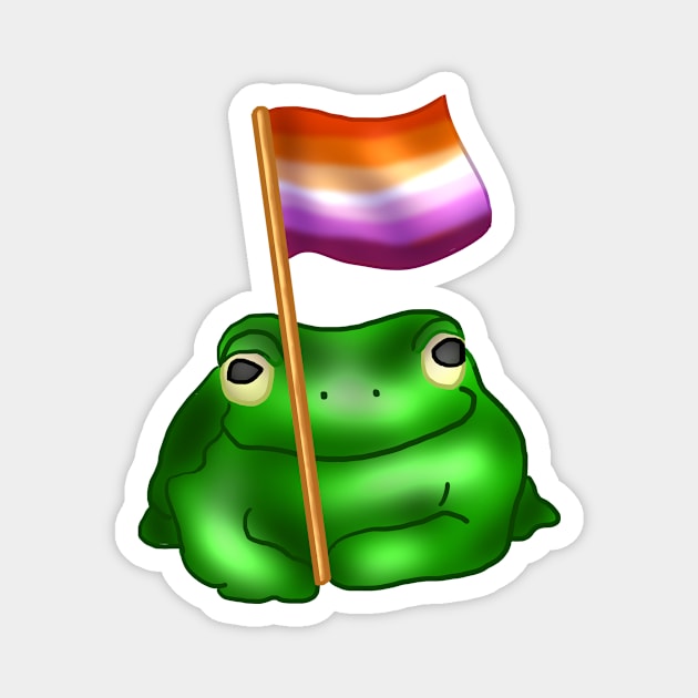 WLW LGBTQ Frog Magnet by YouAreValid