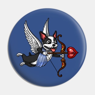 Boston Terrier Dog Cupid Valentines Day Love Pet Pin