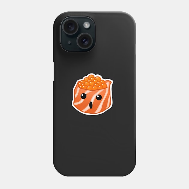 Kawaii Salmon Roll Phone Case by missfortune-art