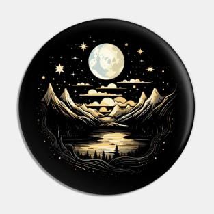 Tranquil Night Sky Pin