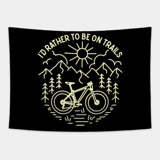 Ride Bike on Trails Tapestry