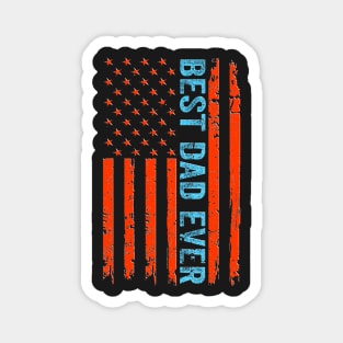 Father's day Best dad ever with US american flag Magnet