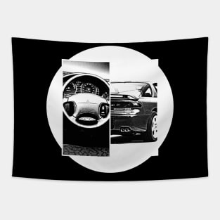 MITSUBISHI 3000GT Black 'N White 5 (Black Version) Tapestry