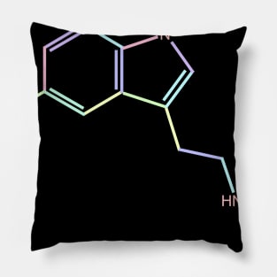 Melatonin Kawaii Pastel Rainbow Molecule Pillow