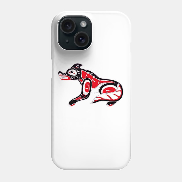 Pacific Northwest Coast Native American Indian Wolf Totem Phone Case by twizzler3b