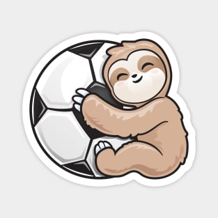 Soccer Adorable Sloth Loves Soccer Magnet