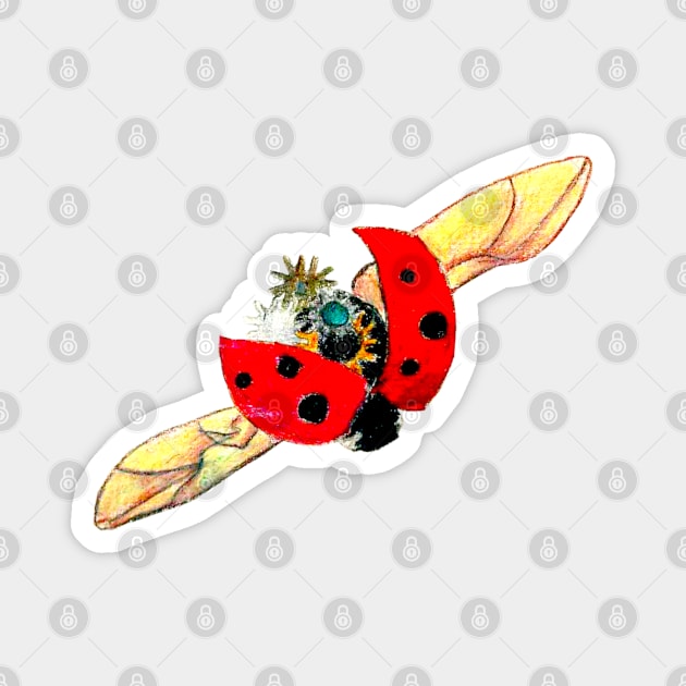 Lady Bug Bug Magnet by Art of V. Cook