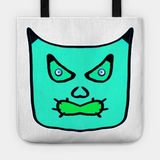 monster blue illustratrion Tote