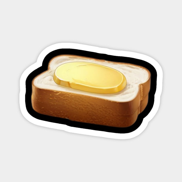 Butter Toast Sandwich Bread Vintage Kawaii Coffee Yummy Sweet Magnet by Flowering Away