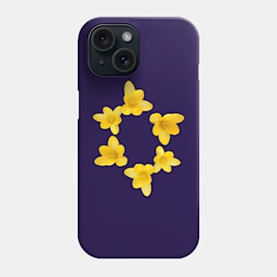 Yellow Crocus Ring Phone Case