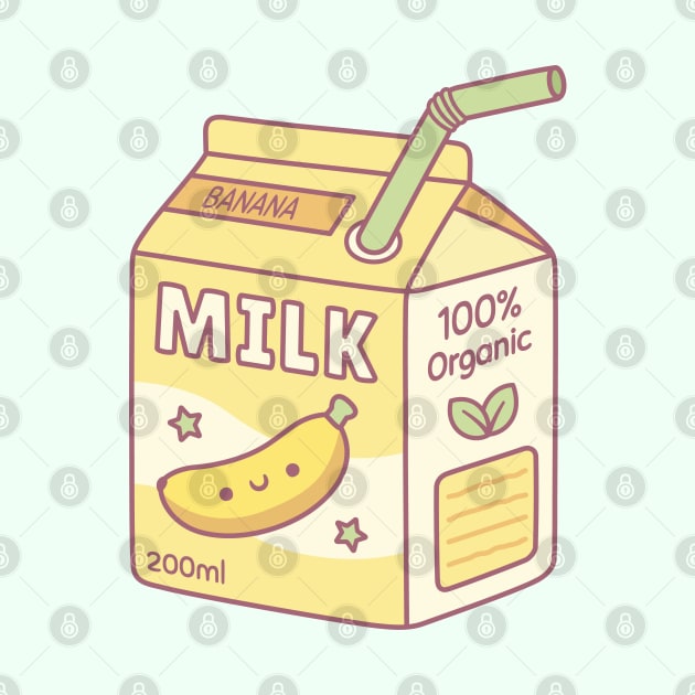 Cute Banana Milk Carton Box by rustydoodle