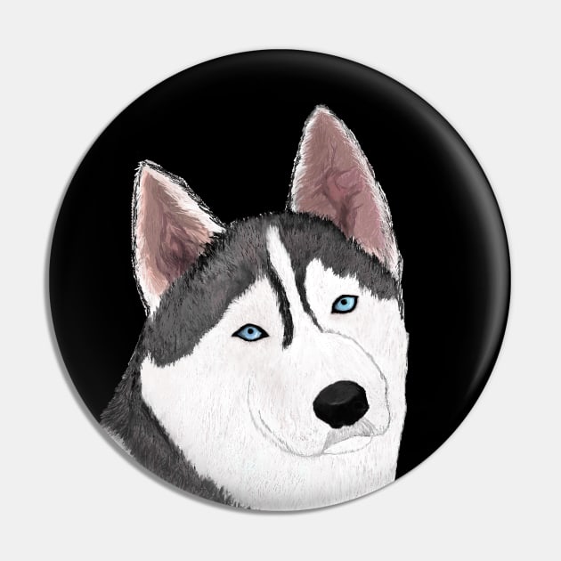 Husky Pin by ArtistsQuest