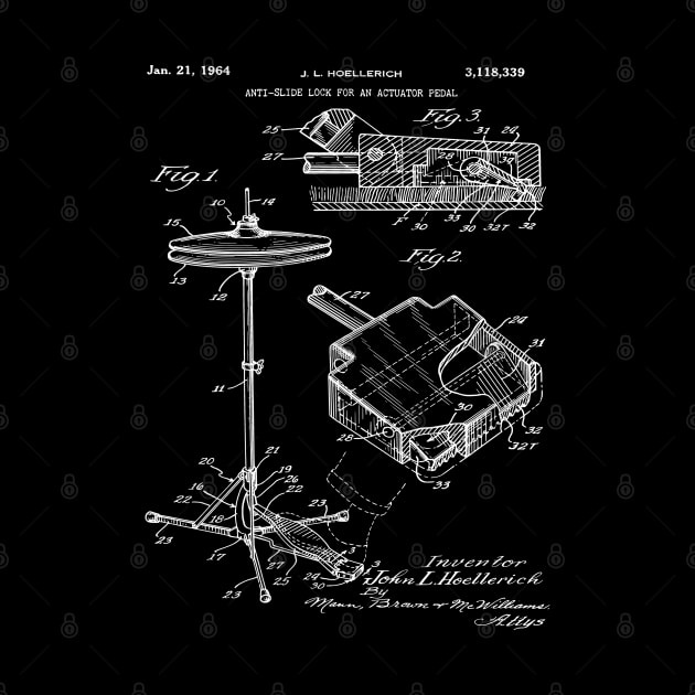 Drum Player Gift Patent Image by MadebyDesign