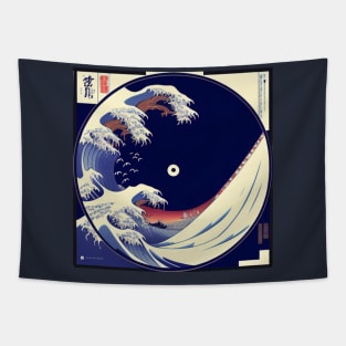 Great Wave Off Kanagawa Vinyl Album Cover Tapestry