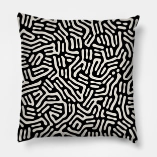 Black and White abstract pattern modern art design Pillow