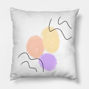 Colorful circle abstract watercolor Pillow