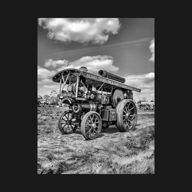 Showmans Engine "Lord Nelson" Black and White by avrilharris