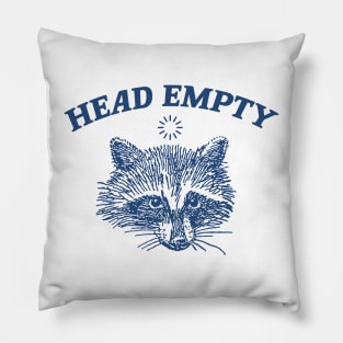 head empty raccoon shirt, Retro Cartoon T Shirt, Weird T Shirt, Meme T Shirt, Trash Panda T Shirt, Unisex Pillow