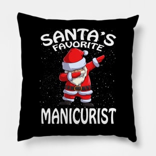 Santas Favorite Manicurist Christmas Pillow