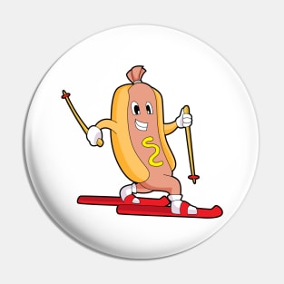 Hotdog Skier Ski Pin