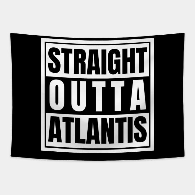 Straight Outta Atlantis Supernatural Underwater City Kraken Loch Ness Monster Tapestry by nathalieaynie