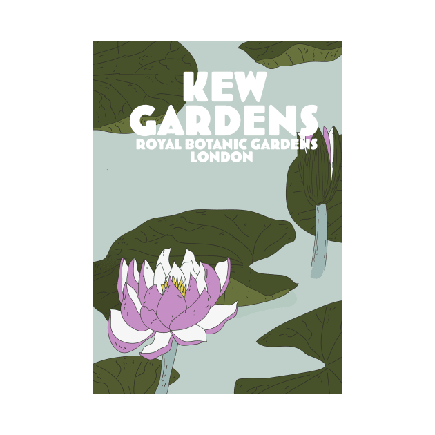 Kew Gardens, London travel poster by nickemporium1