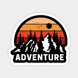 Retro Adventure: Explore the Wilderness Magnet