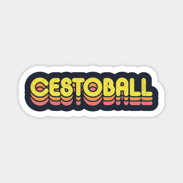 Retro Cestoball Magnet by rojakdesigns