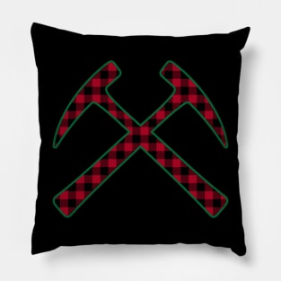 Plaid Cross Rock Hammers Pillow