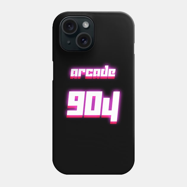 Arcade 904 Logo - Retro Pink Phone Case by Arcade 904