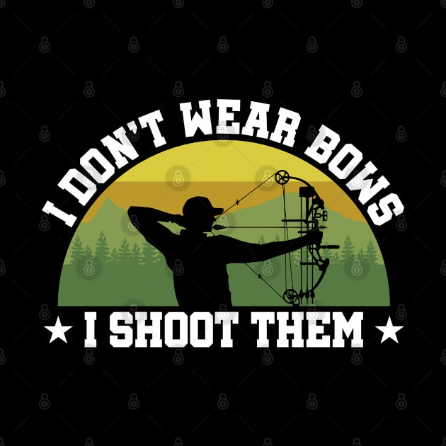 I don’t wear bows I shoot them bow hunting by Caskara