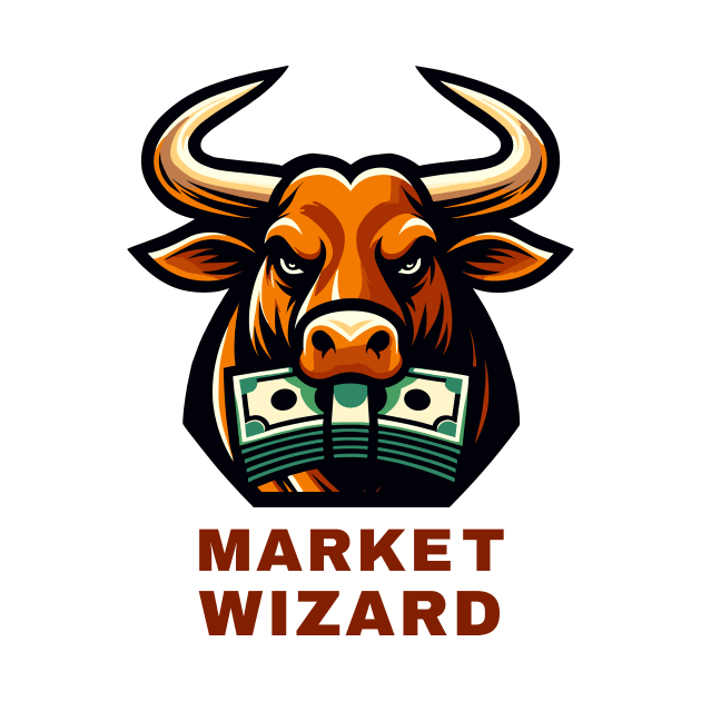 Market Wizard Bull Graphic T-Shirt, Stock Trader Gift, Financial Advisor Tee, Investor Fashion, Money-Themed Casual Wear by Cat In Orbit ®