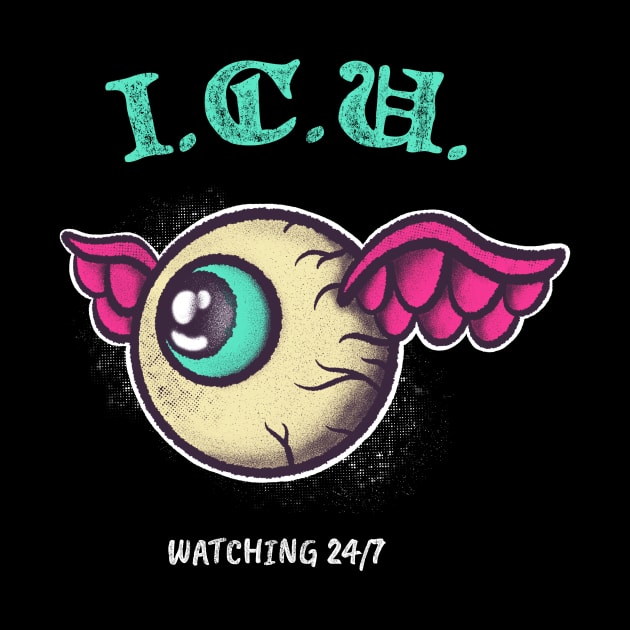 I.C.U. Watching Eye Wings Eybeall Tattoo by Foxxy Merch