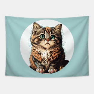 Beautiful Cat Lady Lover, Pastel Cute Cat Kids, Funny Kitten Tapestry