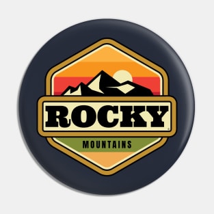 Rocky Mountains Badge Pin