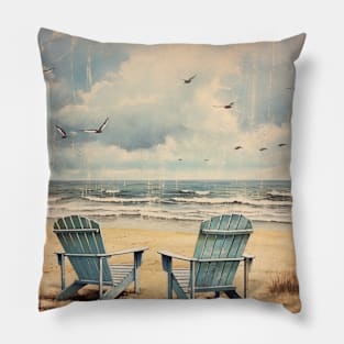 Vintage beach Pillow