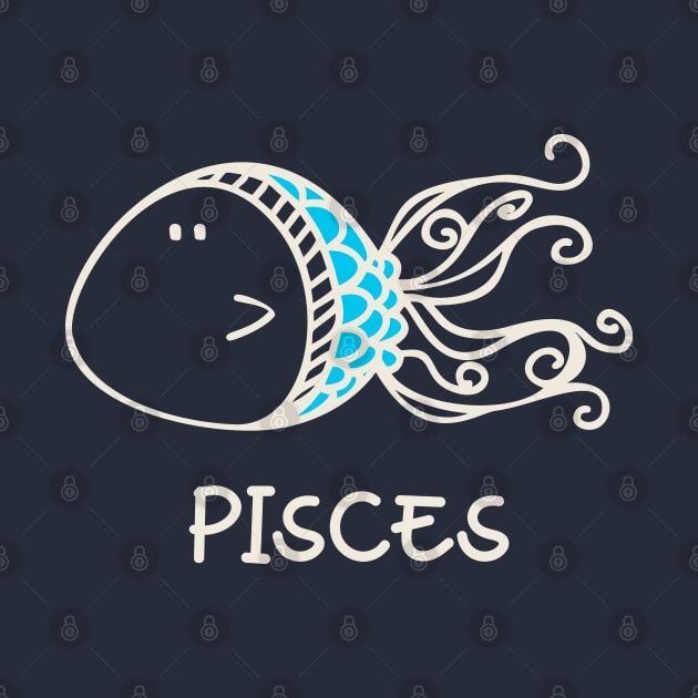 Pisces Zodiac Doodle by Whimsical Frank